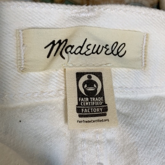 Madewell Petite Momjean in Tile White: Ripped Edition size 28P - Picture 4 of 8